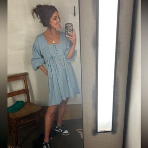 Anthropologie square neck Babydoll Dress